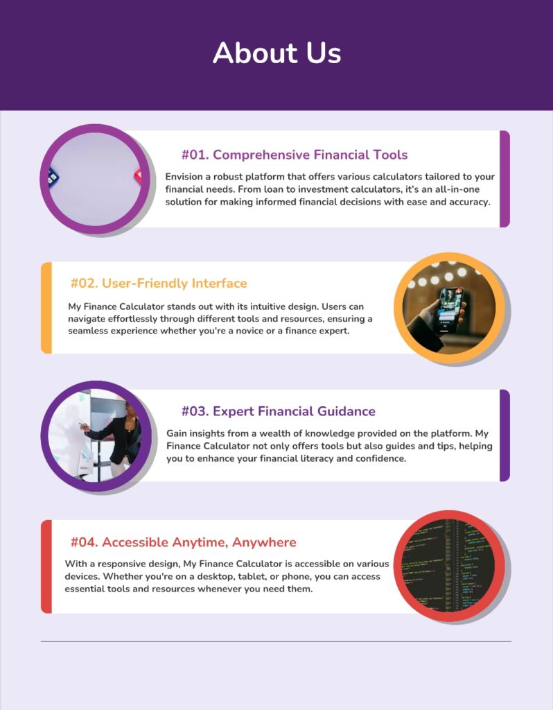 My Finance Calculator -About Us